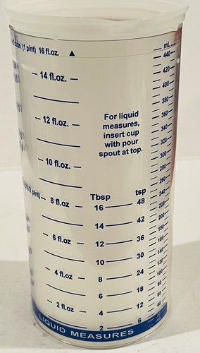 PAMPERED CHEF #2225 WET DRY MEASURING 2 CUP SLIDE PUSH UP POUR LIQUID SOLID [G4] - Picture 2 of 2