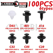 100 for GM 1595864, 1605396 Clips Fender Line Bumper Push Pin Retainer Fastener