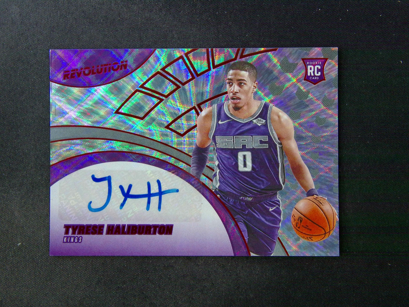2020-21 Panini Revolution Tyrese Haliburton RC Rookie Auto Asia Red