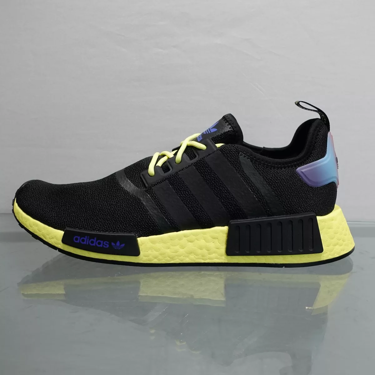 Adidas NMD R1 Men s Size 11 Sneakers Running Shoes Black Yellow Trainers 281