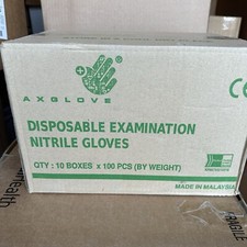 Axglove Size XL Nitrile Exam Gloves Case of 1000 New Latex-Free & Powder-Free