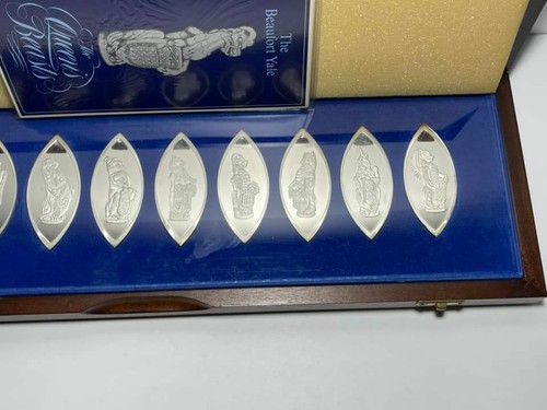 Set of 10 Silver The Beaufort Yale The Queens Beasts Royal Arms Medallions - Picture 3 of 10