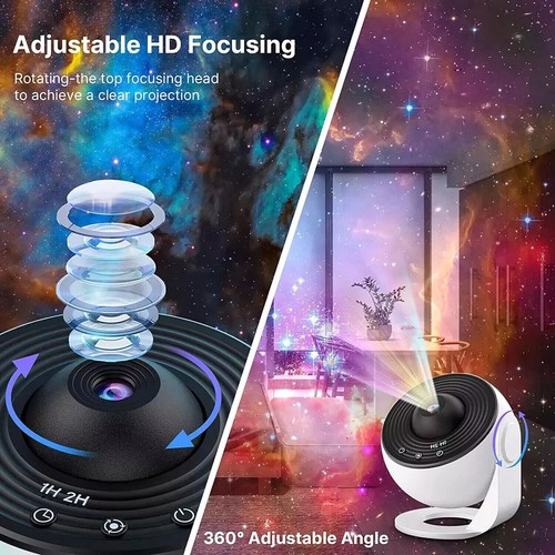 Night Light 13in1 Projector Galaxy Starry Sky LED Star Lamp Rotating Planetarium - Picture 3 of 19