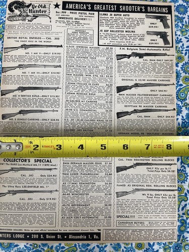 Anuncio impreso vintage 1958 Hunters Lodge Ye Old Hunter anuncio de armas de fuego - Imagen 6 de 7
