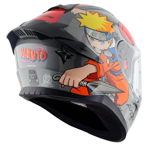 Cascos de motocicleta AXOR “SABER NARUTO” cara completa con certificación DOT y ECE - Imagen 17 de 20