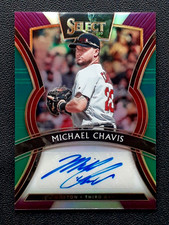 MICHAEL CHAVIS 2020 PANINI SELECT SIGNATURES PRIZMS TRI-COLOR #43/49       30532