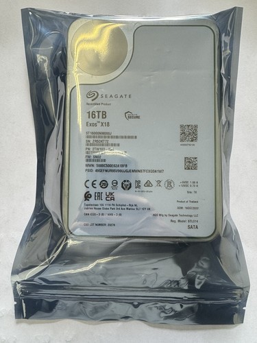 ST16000NM000J Seagate Exos X18 16TB 3.5 256M Enterprise SATA Hard Drive