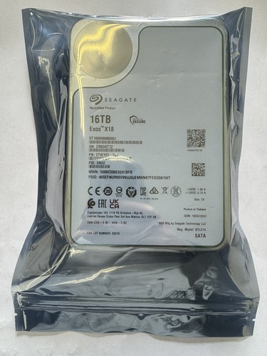 Disque dur d'entreprise SATA ST16000NM000J Seagate Exos X18 16 To 3,5 256 M - Photo 1/1