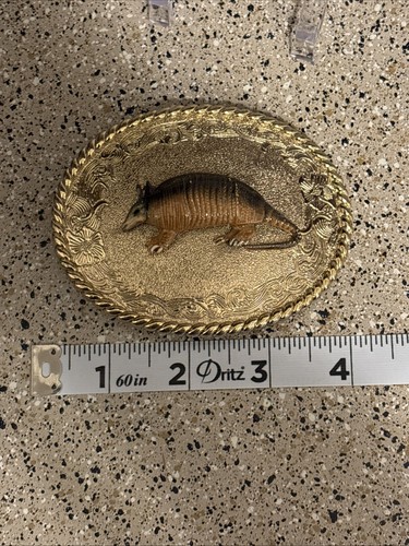 Vintage Armadillo Belt Buckle Raintree Made USA 1978 - Rare! - Picture 6 of 8