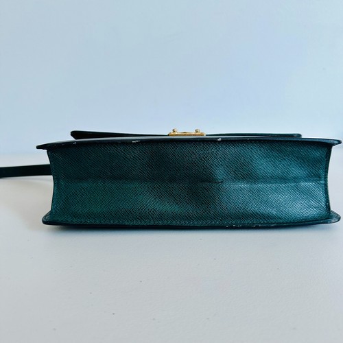 LOUIS VUITTON GRÜN EPI LEDER POCHETTE SELLIER DRAGONNE CLUTCH ARMBAND - Bild 7 von 17