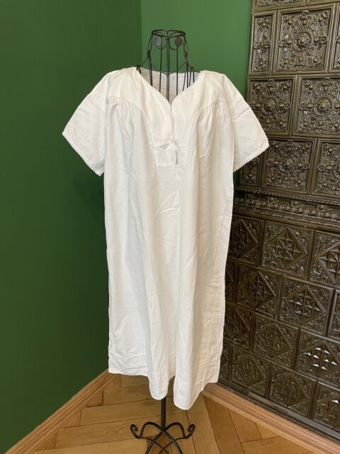 Antikes edwardianisches Nachthemd Weißwäsche true vintage um 1900