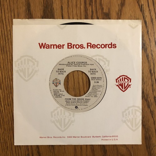 ALICE COOPER - FROM THE INSIDE / HOW YOU GONNA SEE ME NOW, WB, 45 RPM, 1978, NM - Picture 5 of 8