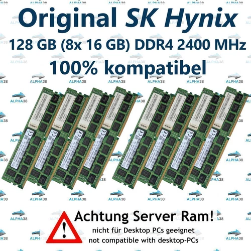 128 GB (8x 16 GB) Rdimm DDR4-2400 HP Proliant WS460c Gen9 G9 Serveur RAM