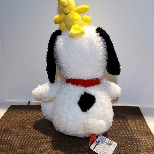 RARA PEANUTS SNOOPY con Woodstock coppia peluche soffice bambola dal GIAPPONE 14,5 pollici - Foto 3 di 12