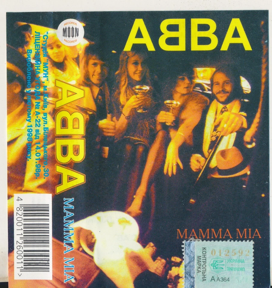 ABBA mamma mia 1976 1998 Ukraine Cassette NM Foto 2 de 4
