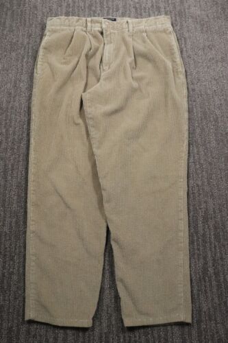 Dockers Corduroy Chino Pants VTG 90s Baggy Tapered Leg Men's 34x28 Tan Skater