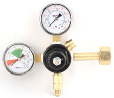 CO2 PRIMARY SOFT DRINK ECONOMY 1P1P CGA320 IN 1/4" FLARE OUTLET WITH CHECK 160X2