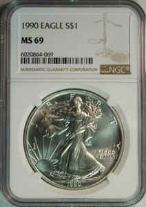 1990-American-Eagle-999-Pure-Silver-Dollar-NGC-MS69-MINT-STATE-69