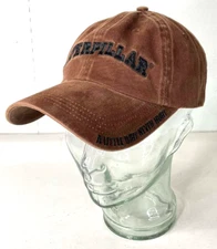 Caterpillar CAT "A Little Dirt Never Hurt" Brown Baseball Hat / Cap - NEW
