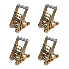 4 Pack 2" Short Handle Tie Down Ratchet Buckle for Tow Dolly Car Hauler Flatbed