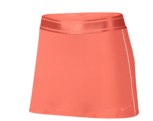 Nike Tennis Skirt Womens XL Orange White NikeCourt Dri Fit Training Inner Shorts - Picture 3 of 4