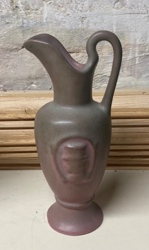 Vintage Niloak Ozark Dawn Rose Green George Martha Washington 9 3/4" T Pitcher