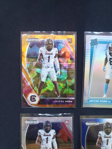 (4) 2021 Donruss Optic Jaycee Horn 243 RC Rated Rookie Silver + Prizm Draft #142 - Picture 2 of 6