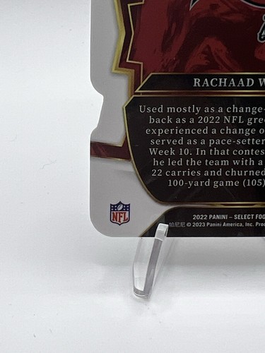 2022 Panini Select - Concourse Black & Red Prizm Die-Cut #27 Rachaad White (RC) - Picture 11 of 13