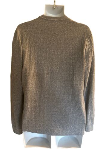 Marine Lagenlook Herren S Small Henley Langarm Rundhals Shirt Oberteil grau - Bild 3 von 5