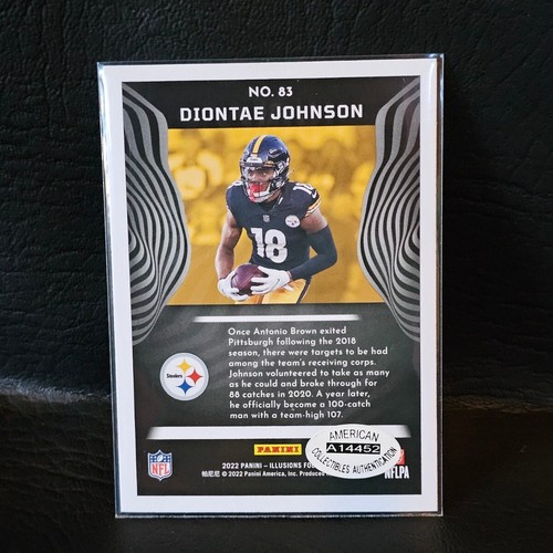 2022 Panini Illusions #83 DIONTAE JOHNSON ***Autographed*** MINT card. Steelers - Picture 3 of 7