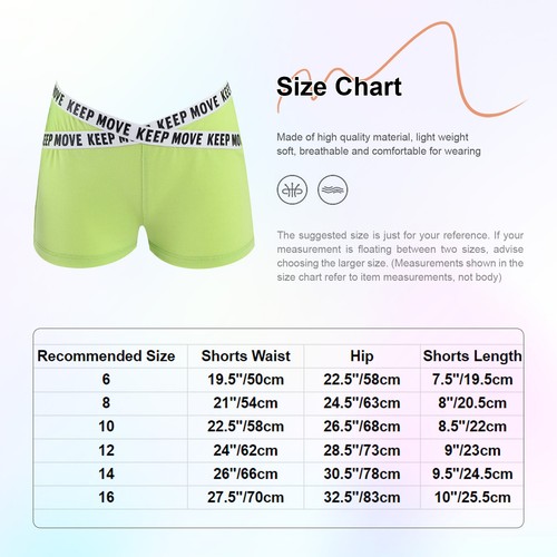 Girls Bike Shorts Solid Plain Sports Activewear Dance Bottoms Running Shorts - Picture 13 of 44