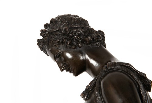 Grand Tour Italian Antique Bronze Sculpture of Narcissus by Giorgio Sommer - Picture 11 of 24