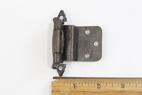 (60) Amerock Reclaimed 3/8" Inset Antique Brass Self Closing Cabinet Hinge Lot - Picture 5 of 8