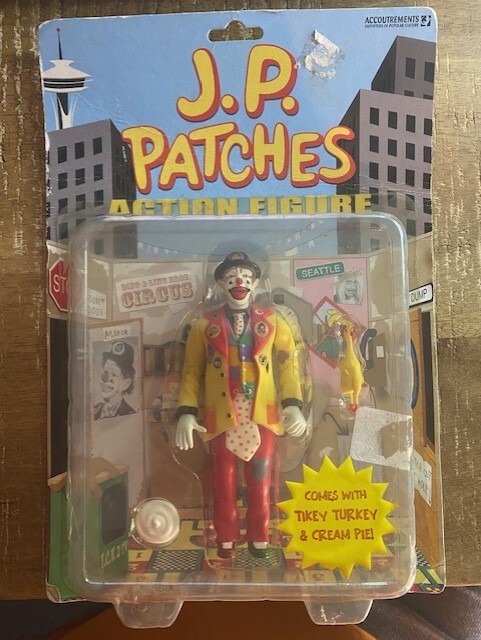 J.P. Patches アクションフィギュア New J.P. Patches Clown Action Figure w/ Tikey Turkey and Pie