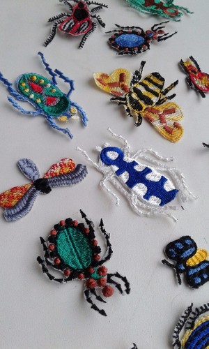Styled Bugs Insect 12 pcs Set Handmade Embroidered Patch - Picture 11 of 12