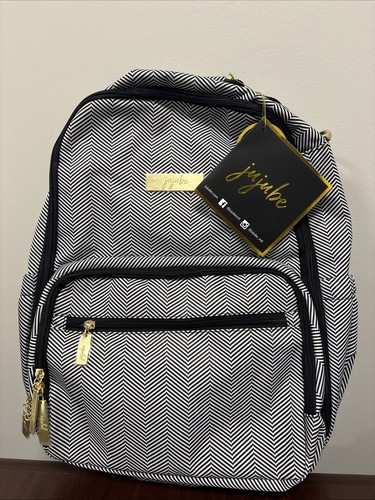 Jujube Zealous Diaper Bag Backpack Fashionable Travel Bag 9 Pockets Black White - Bild 1 von 5