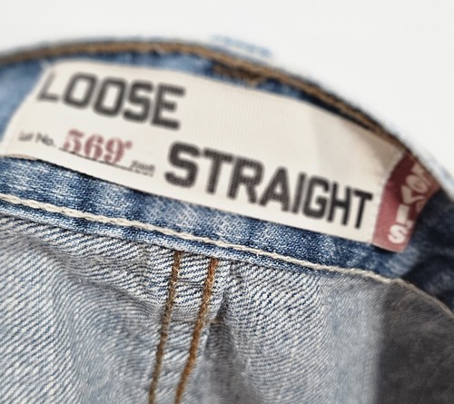 Levis 569 Denim Jeans Loose Straight Baggy Relaxed Fit  42 x 32 RARE Vintage Y2K - Picture 10 of 11
