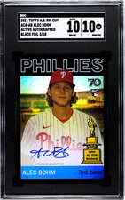 2021 Topps All-Star Rookie Cup Alec Bohm BLACK FOIL /10 SGC 10 w/10 AUTO RC