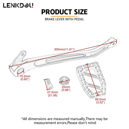 Pedal de clavija de palanca de brazo de freno para Harley Softail Low Rider FXLR Fat Bob Deluxe 18-23 - Imagen 10 de 10