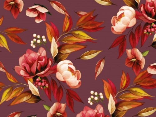 Jersey de algodón Minerva tejido elástico burdeos - por metro