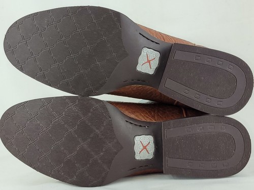 Stivali da cowboy western TWISTED X marrone pelle di toro blu da uomo 9,5 B (stretti) - Foto 7 di 14