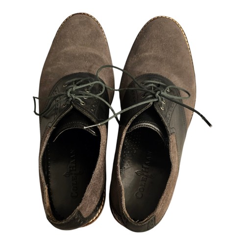 Cole Haan Dark Brown Nubuck Shoes Size 8.5 Formal Office Shoe - Picture 5 of 6