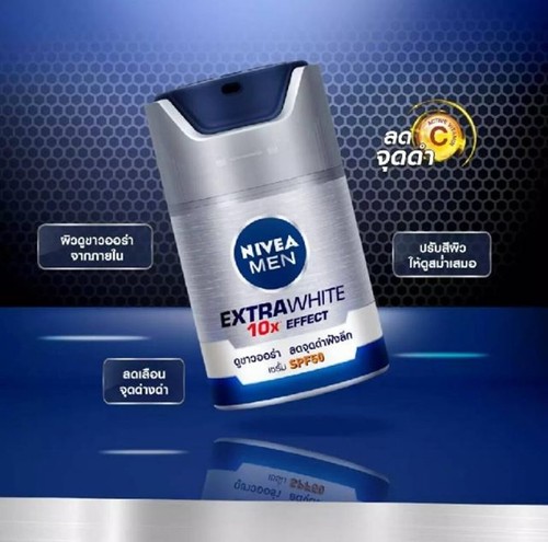 2x50ml Nivea Men Extra White Serum SPF 50PA +++Revives Dull Damaged Skin Care - Picture 3 of 11