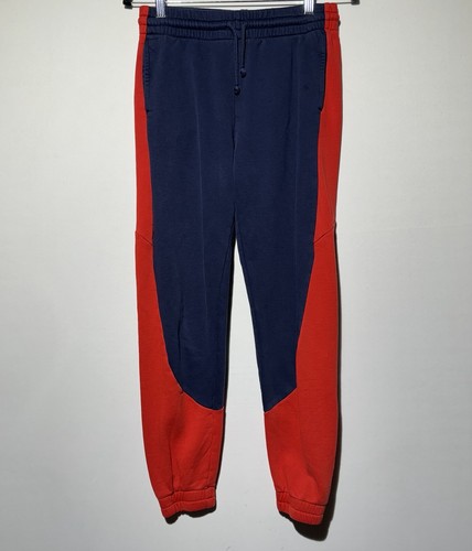 TNA Jogginghose Damen blau rot Streifen Fleece Gummibund Gym Laufen Yoga Größe S