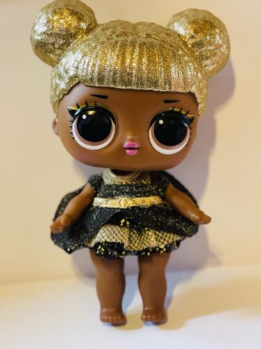 LOL Surprise Doll QUEEN BEE Big Baby Gold Glitter Fun 11” - Adorable!