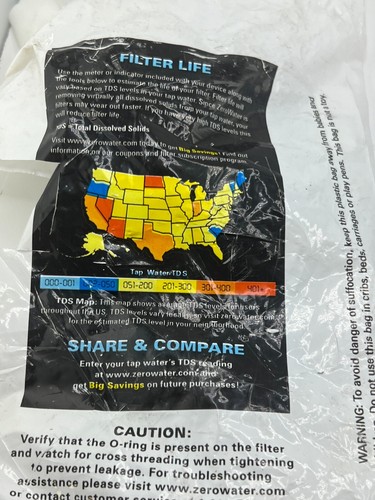 Zero Water 006 5-Stage Replacement Filter Cartridge, Reduced Lead, - Picture 2 of 8