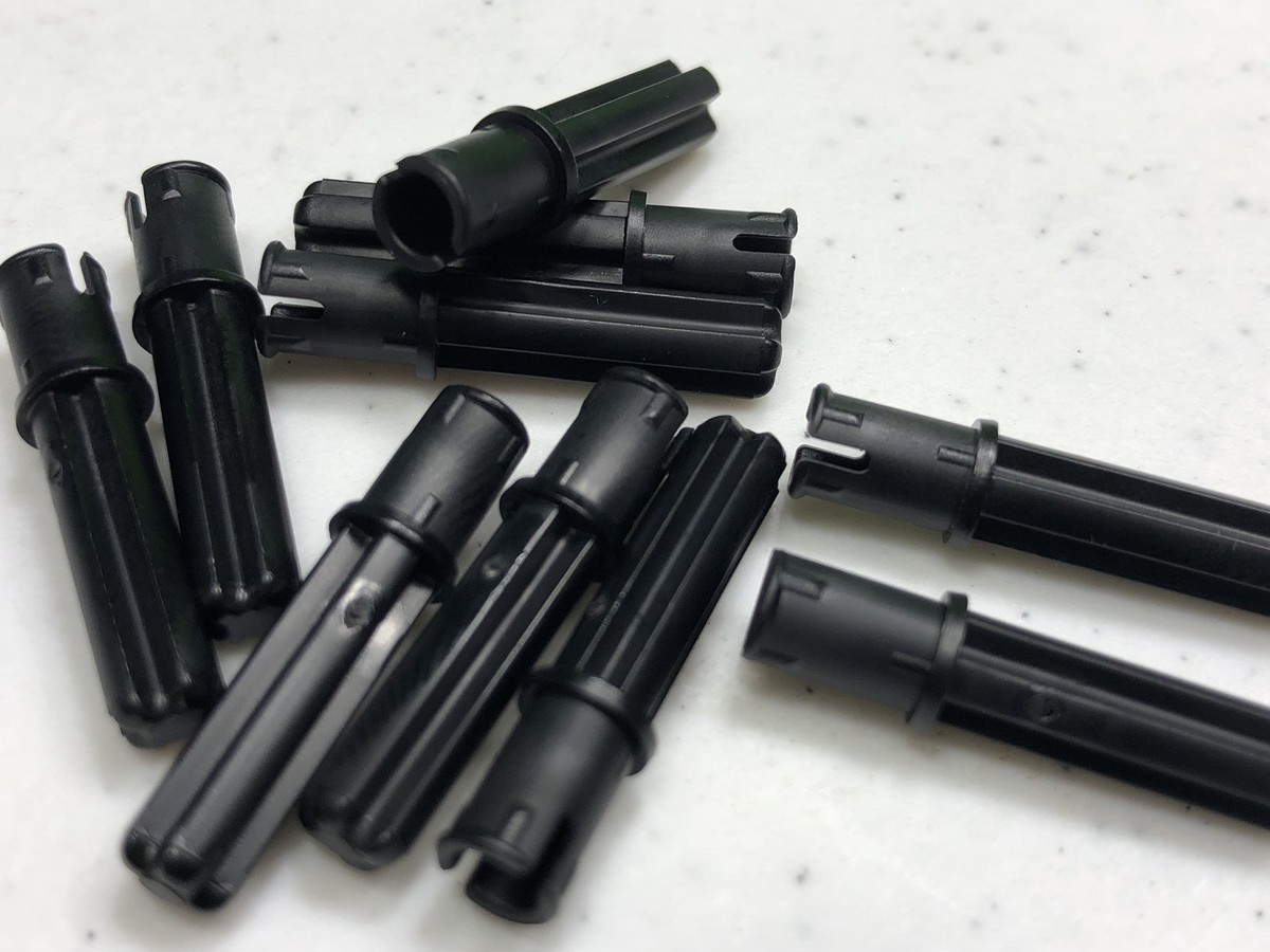 LEGO Black Technic Axle Pin 3L with Friction Ridges Mindstorms NEW