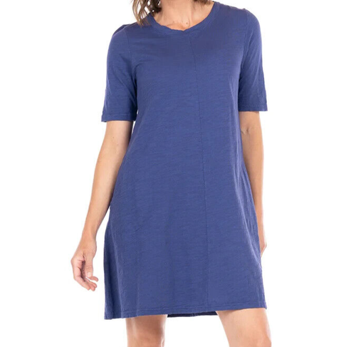FRISCHE PRODUKTE XLarge South Beach blau $ 65 Lorna Baumwolljersey Swing-Kleid neu mit Etikett XL
