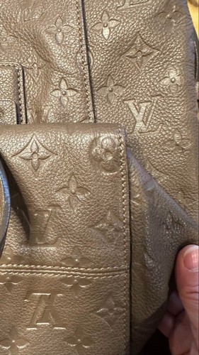 LOUIS VUITTON Monogram Empreinte Lumineuse Gray Amplant Gray Shoulder Bag Used - Picture 8 of 18