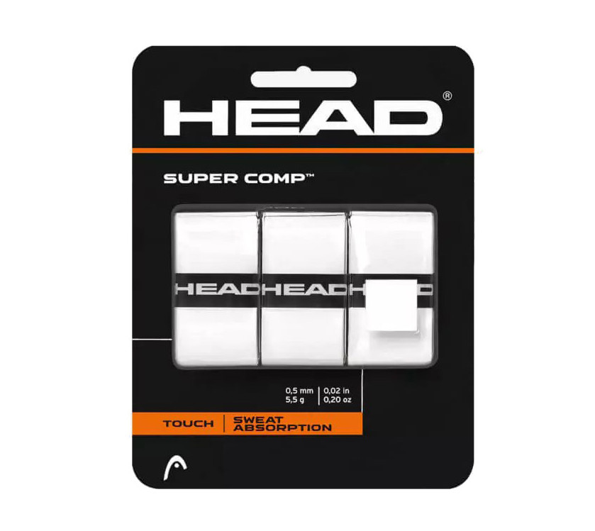 Защитная лента для спортивной ракетки Head Super Comp Over Grip Racket 3PK NWT 285088